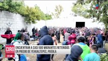Hallan a casi 500 migrantes en predio de Yehualtepec, en Puebla