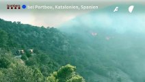 Waldbrand in Katalonien nahe Campingplatz