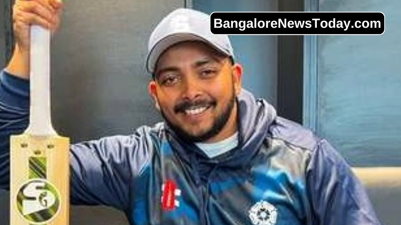 Prithvi Shaw falls while playing shot and gets out hit wicket