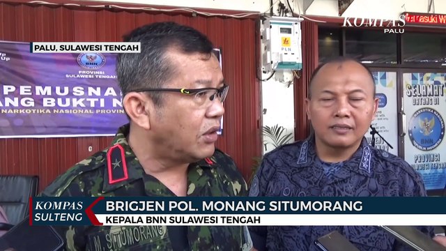 BNN Sulteng Musnahkan 10 Kg Narkoba Jenis Sabu dan Ganja