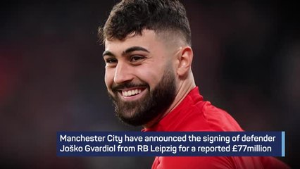 Video herunterladen: Breaking News - Man City sign Gvardiol for £77m