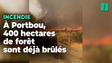 En Espagne, un incendie à Portbou, près de la frontière avec la France, a déjà brûlé plus de 400 hectares