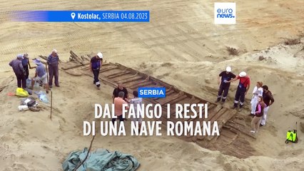 Nave di epoca romana emerge da una miniera di carbone serba
