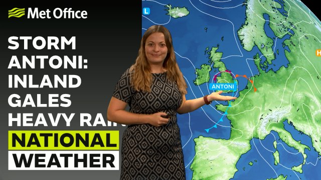 Met Office Afternoon Weather Forecast 05/08/2023 - Wet and windy conditions