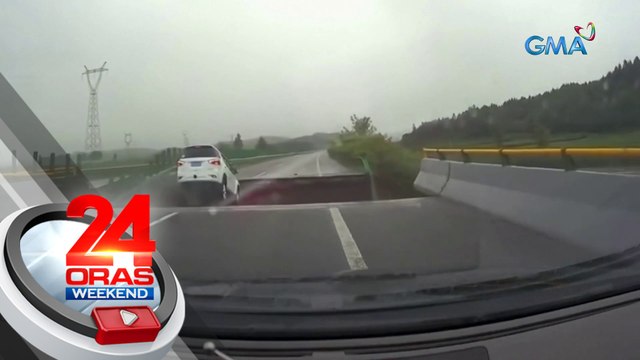 2 Sasakyan, nahulog mula sa naputol na tulay | 24 Oras Weekend
