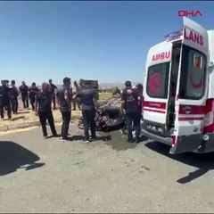 Refüje çarpıp takla attı: 1 ölü,2'si ağır 4 yaralı