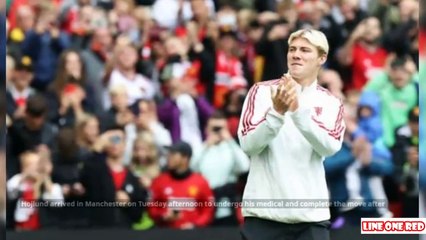 Manchester United unveil Rasmus Hojlund at Old Trafford ahead of Lens friendly