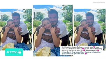 David Beckham’s Daughter Harper Does His Makeup