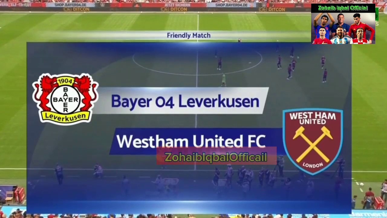 Bayer leverkusen 4 - 0 West Ham Highlights August 5,2023