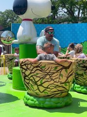 Dad Spins Teacup Ride Into Overdrive