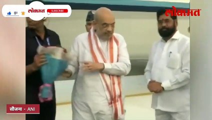 शाहांच्या स्वागतासाठी शिंदे, पवार.. काय झालं बोलणं?