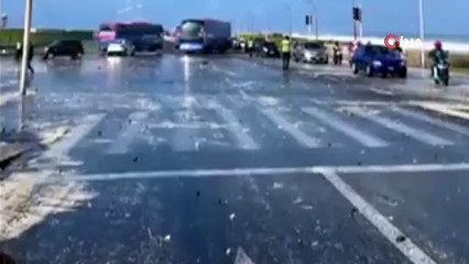 Dalga araçları yere serdi