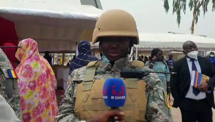 Tchad : réaction d'une femme militaire à l'occasion de la fête de l'indépendance
