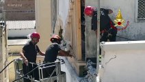Crollo a Matera, gli interventi dei Vigili del Fuoco