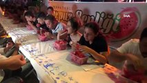 Tekirdağ'da karpuz yeme yarışması: 2 kilo karpuzu yiyen altın kazandı