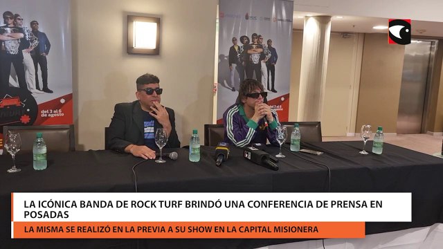 La icónica banda de rock Turf brindó una conferencia de prensa en Posadas