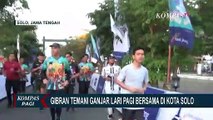 Gibran Rakabuming Temani Ganjar Pranowo Lari Pagi Bersama di Kota Solo