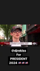 DJ Reklss shares thoughts on Trump on WMUR channel 9.