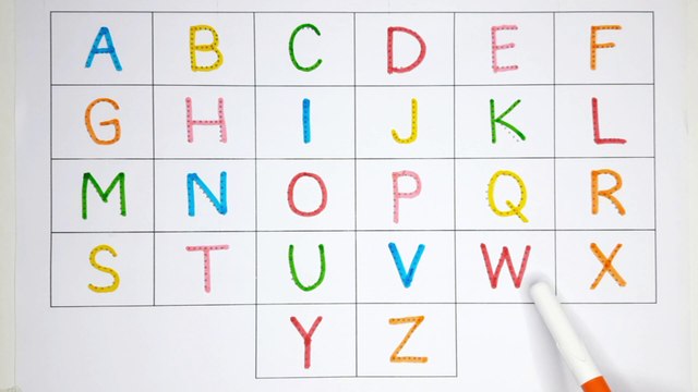 Alphabets, Learn English Alphabets, ABCD Writing, Drawing, Painting and Coloring for Kids & Toddlers