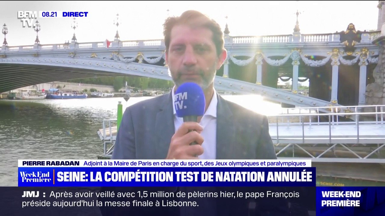 Test de natation annulé à cause de la pollution de la Seine: "C'est regrettable et on est tous déçus" explique Pierre Rabadan, adjoint au Sport de Paris