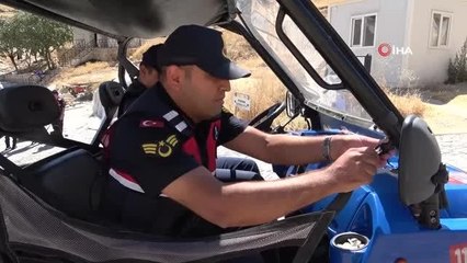 Jandarma 3 bin yıllık Zerzevan Kalesi'ni UTV ve yaya devriyesi atarak koruyor