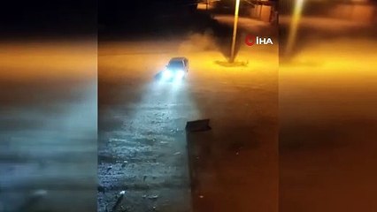 Kimseye aldırmadı, dakikalarca drift attı