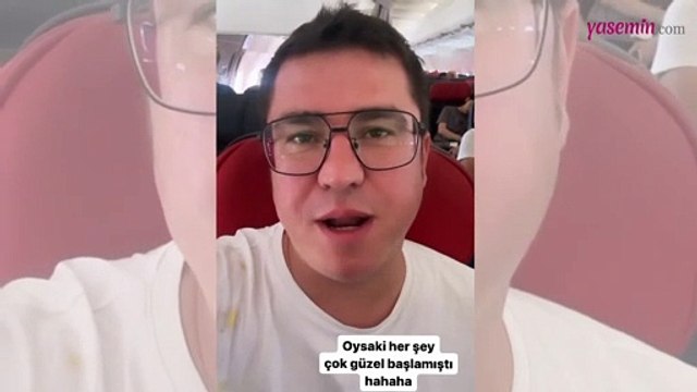 İbrahim Büyükak'ın uçakta zor anları! Neye uğradığını şaşırdı