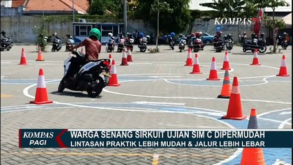 Momen Warga Senang Anaknya Lulus Ujian SIM C Karena Sirkuit Angka 8 dan Zig-Zag Sudah Dihapus