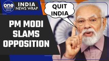 PM Modi issues attack on Opposition bloc at mega Railway event, says ‘Quit India’ | Oneindia News