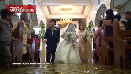 Kasalan sa loob ng binahang simbahan, nag-viral online! | Good News