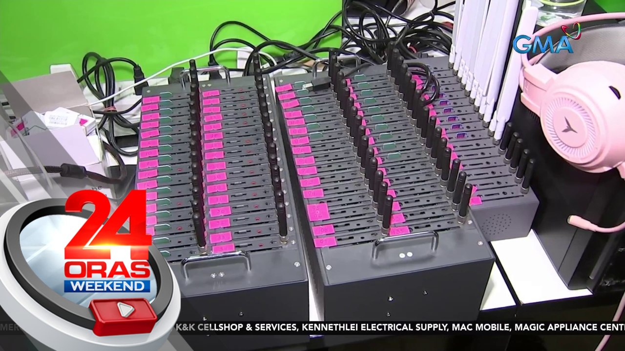 Mga cellphone, sim card at laptop na pinaniniwalaang ginagamit sa scam, nakita sa pugad ng umano'y cyberscam | 24 Oras Weekend
