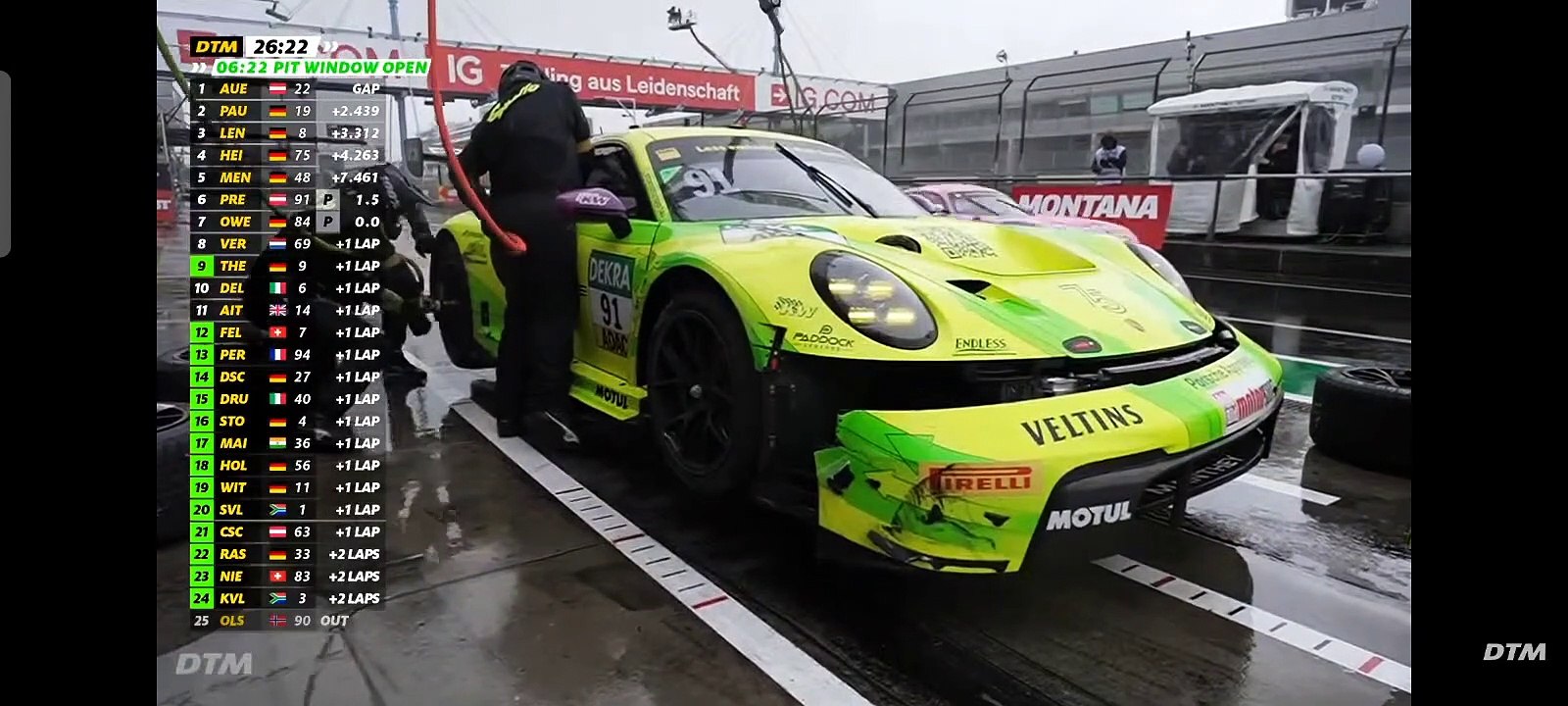 DTM 2023 Nurburgring Race 2 Preining Amazing Pit Stop Bumper Unclip