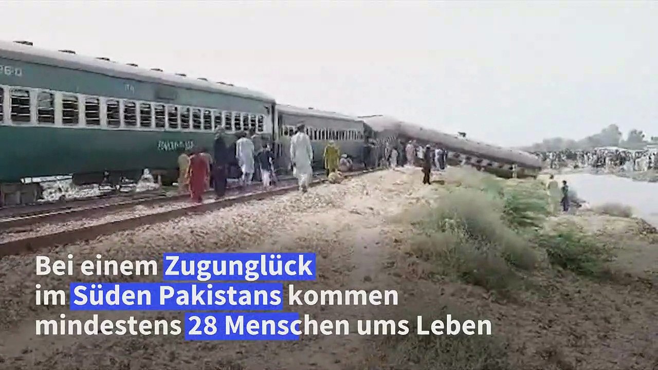 Zugunglück in Pakistan: Mindestens 28 Tote