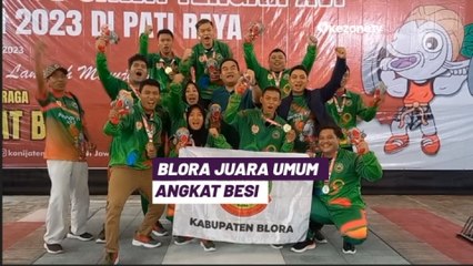 Borong 6 Emas, Blora Juara Umum Angkat Besi PORPROV JATENG XVI 2023