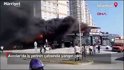 Avcılar’da iş yerinin çatısında yangın çıktı