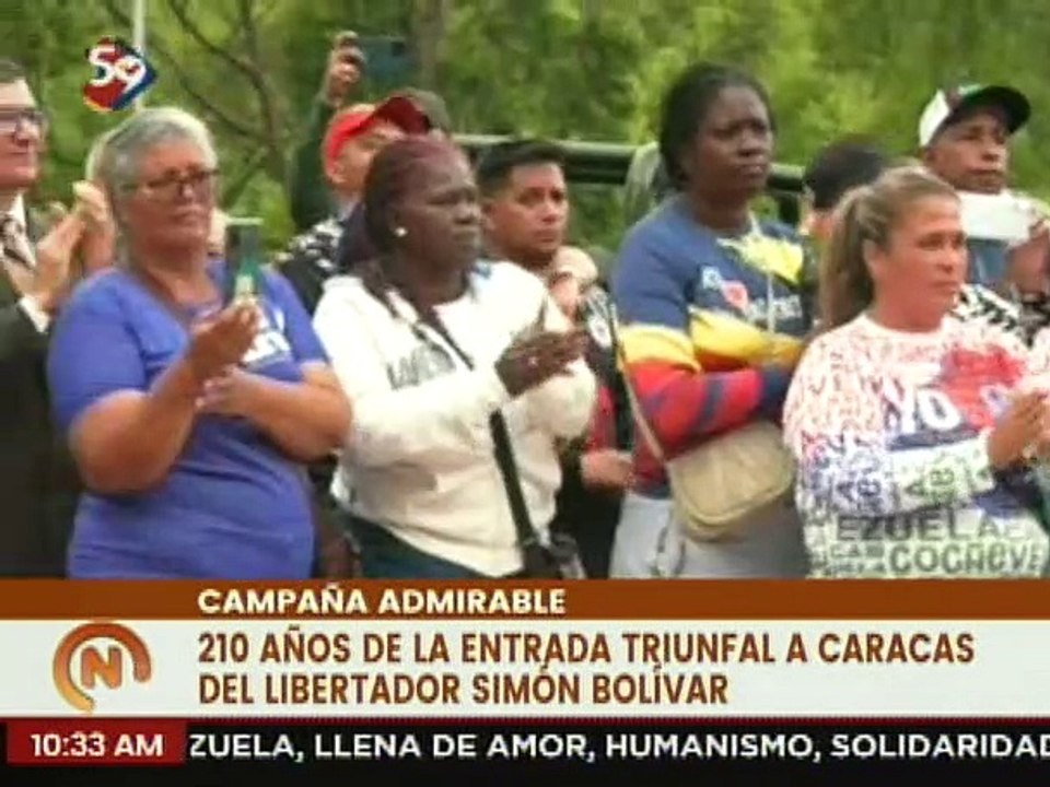 Gobierno Nacional conmemora 210 años de la entrada triunfal de El Libertador Simón Bolívar a Caracas