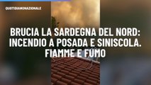 Brucia la Sardegna del Nord: incendio a Posada e Siniscola. Fiamme e fumo