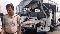 Kishangarh - ट्रेलर से टकराई रोडवेज बस, 5-6 सवारियां चोटिल