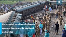 28 muertos y decenas de heridos deja descarrilamiento de tren en Pakistán