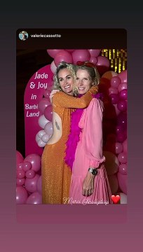 Fête d'anniversaire organisée au Enjoy St-Barth sur le thème de Barbie pour les anniversaires de Jade et Joy Hallyday le 5 août 2023.