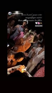 Fête d'anniversaire organisée au Enjoy St-Barth sur le thème de Barbie pour Jade et Joy Hallyday le 5 août 2023.