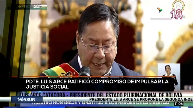teleSUR Noticias 15:30 06-07: Pdte. boliviano, Luis Arce, llamó a la unidad del pueblo