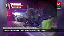 En Michoacán, choque de una camioneta contra una pipa en la Autopista Siglo XXI deja un muerto