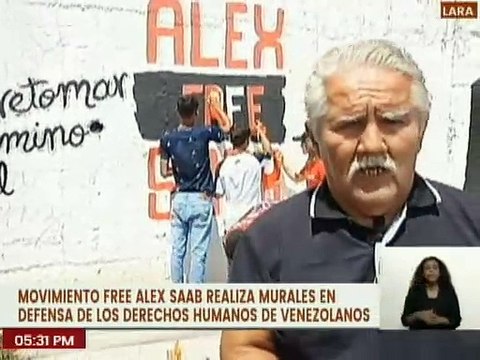 Pueblo Larense ratifica su apoyo al Diplomático Alex Saab con la realización de murales