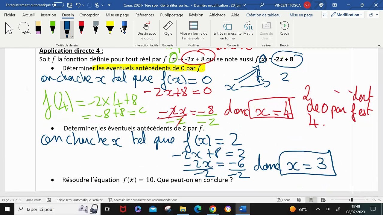 Partie 1/4 - Généralités sur les fonctions - Cours