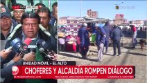 El Alto: Choferes rompen diálogo con la Alcaldía y anuncian que continuarán con el paro de 48 horas 