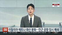 이탈리아 에트나 화산 분화…인근 공항 임시 폐쇄