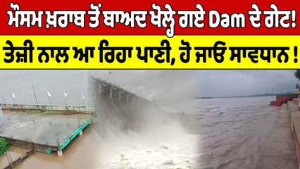 ਮੌਸਮ ਖ਼ਰਾਬ ਤੋਂ ਬਾਅਦ ਖੋਲ੍ਹੇ ਗਏ Dam ਦੇ ਗੇਟ! ਤੇਜ਼ੀ ਨਾਲ ਆ ਰਿਹਾ ਪਾਣੀ, ਹੋ ਜਾਓ ਸਾਵਧਾਨ! | OneIndia Punjabi