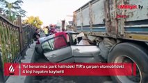 Bursa'da korkunç kaza... Otomobil, TIR'a çarptı: 4 ölü, 2 yaralı