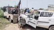 Car collides with army truck in Hanumangarh, couple killed, two injured